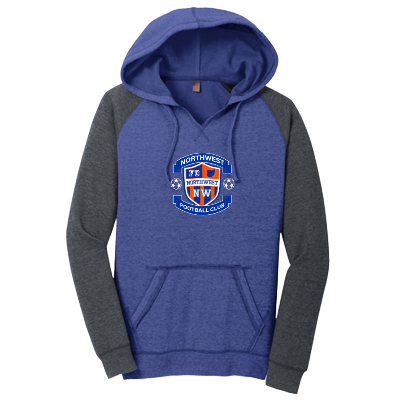 Raglan Hoodie - Royal/Heather Charcoal Image