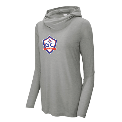 Ladies PosiCharge Tri-Blend Wicking Long Sleeve Tee-Lt Grey Image