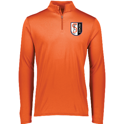 Attain Wicking 1/4 Zip Pullover - Orange Image