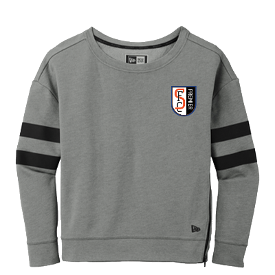 Ladies Tri-Blend Fleece Varsity Crew- Shadow Grey Heather Image