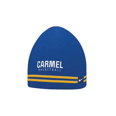 Carmel Basketball Custom Nike Beanie - Royal/Gold Image