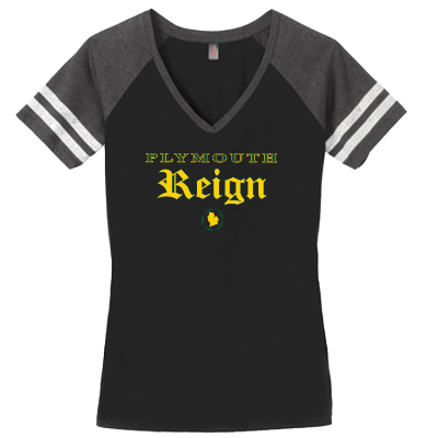 Women's - Game V-Neck Tee - Black/Charcoal Image