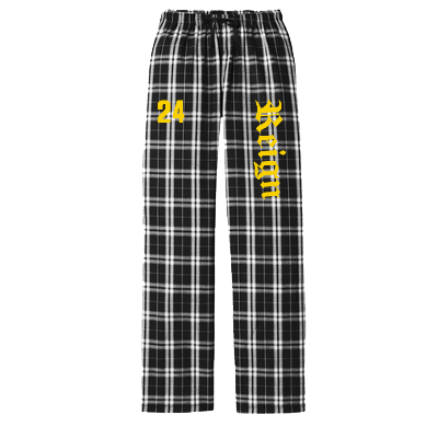 Women's - Flannel Plaid Pant- Black Image