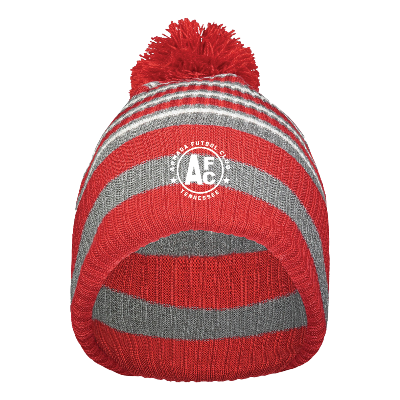 Spirit Pom Beanie - Red/Heather Grey/White Image