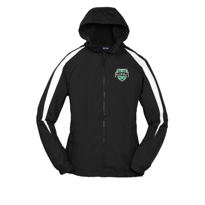 Fleece Lines Colorblock Jacket - Black/White Image