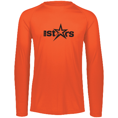 Attain L/S Wicking Tee - Orange  Image