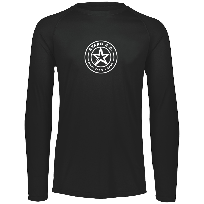 Attain L/S Wicking Tee - Black Image