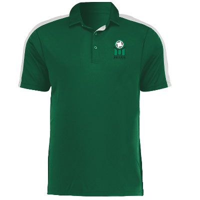 Bi-Color Vital Polo - Dk. Green/White Image