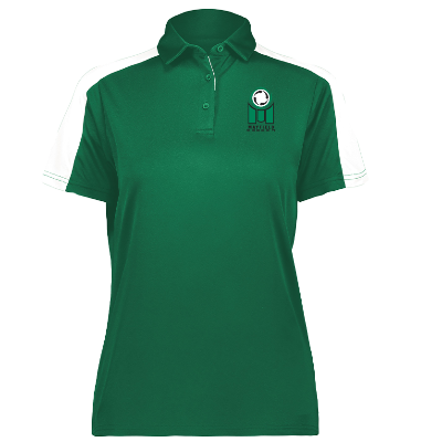 Bi-Color Vital Polo - Dk. Green/White Image (21218)