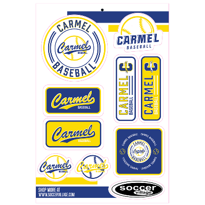 Carmel Baseball Sticker Set Image