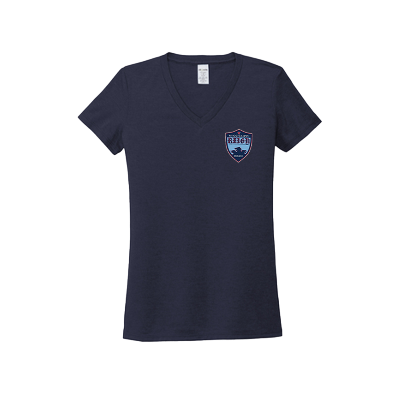 Tri-Blend V-Neck Tee - Navy Image