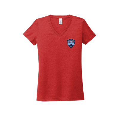 Tri-Blend V-Neck Tee - Red Image