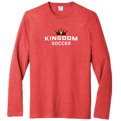 Tri Blend Long Sleeve Tee - Red Heather Image