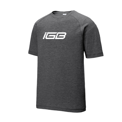 Posicharge Tri-Blend Wicking Raglan Tee - Dark Gry Image