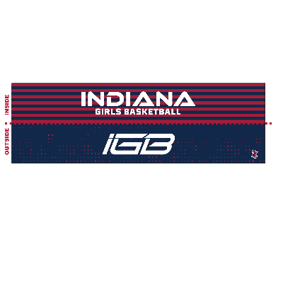 IGB Custom Striped Headband - Navy/Red Image