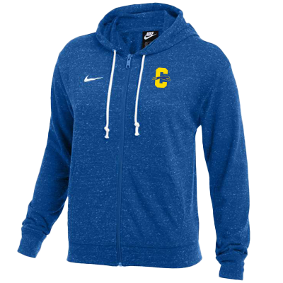 Women's Gym Vintage Full Zip Hoodie - Royal Image