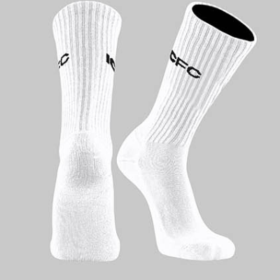 ICFC CUSTOM CREW SOCK-WHITE/BLACK Image