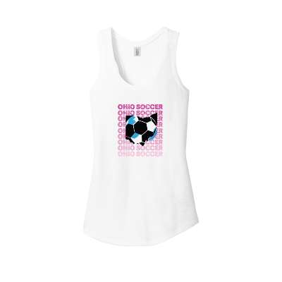 Women's Perfect Tri Racerback Tank - White Image