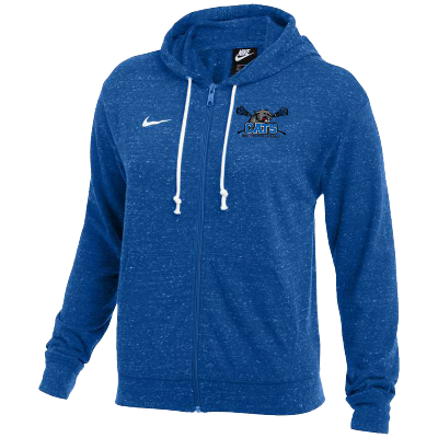 Women's Gym Vintage Full Zip Hoodie - Royal Image