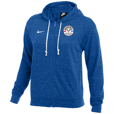 Women's Gym Vintage Full Zip Hoodie - Royal Image