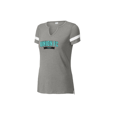 Halftime Notch Neck Tee - Vintage Heather/Black Image