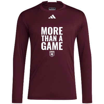 D4T Performance LS Tee - Maroon/White Image