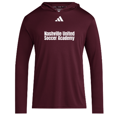 D4T LS Hoody Tee - Maroon/White Image