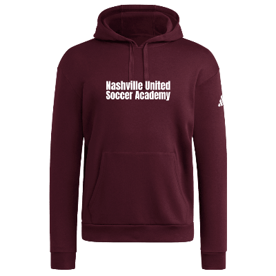 Fleece Hoodie - Maroon/White Image