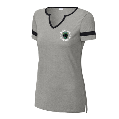 Halftime Notch Neck Tee - Vintage Heather/Black Image