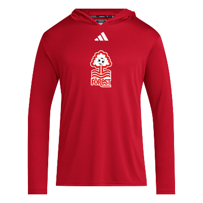 D4T LS Hoodie Tee - Red/White Image