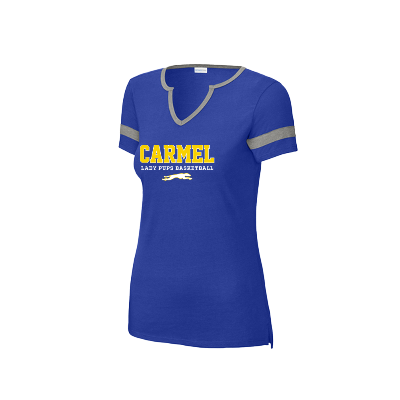 Halftime Notch Neck Tee - True Royal/Vintage Heather Image