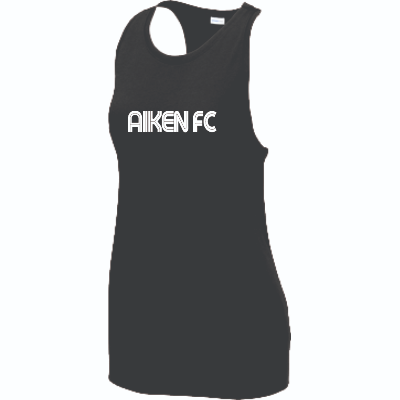Womens PosiCharge Racerback Tank Black Image
