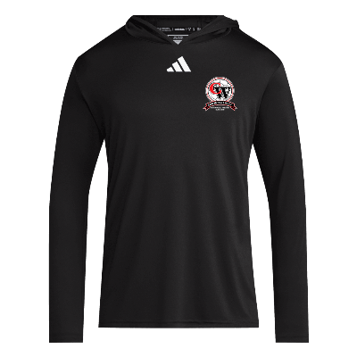 D4T LS Hoodie Tee - Black/White Image