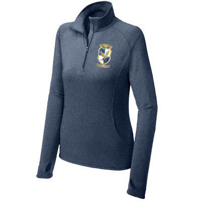 Ladies Sport-Wick Stretch 1/2 Zip Pullover - Navy Heather Image (29977)