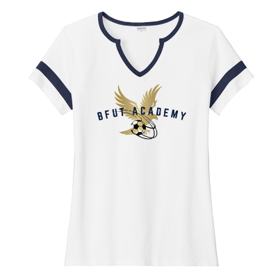 Halftime Notch Neck Tee - White/True Navy Image