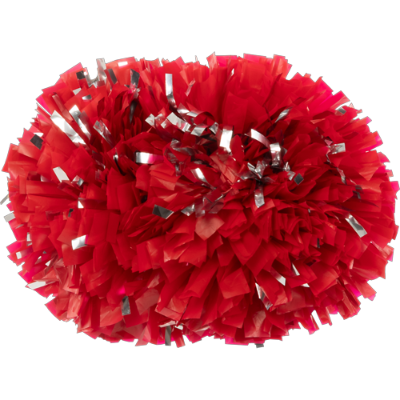 CHAMPION METALLIC 2-COLOR 4" POM RED/SIL  Image