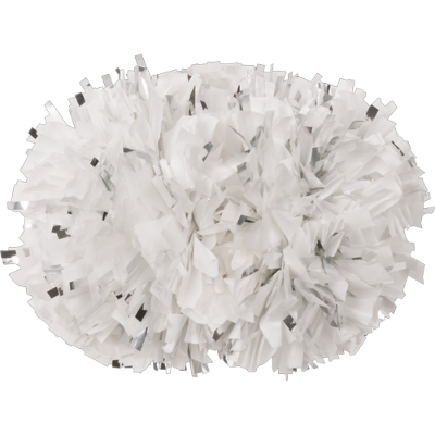 CHAMPION METALLIC 2-COLOR 4" POM WHT/SIL  Image
