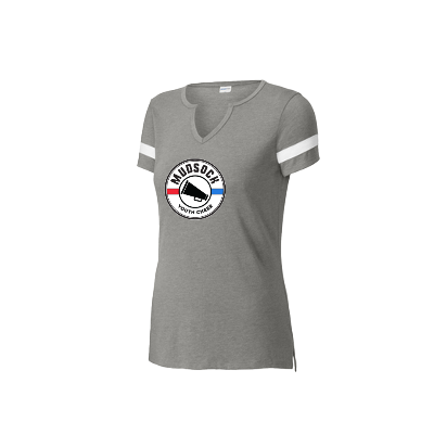 Halftime Notch Neck Tee - Heather/White Image