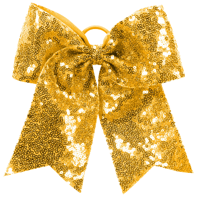 SEQUIN CHEER HAIR BOW GOLD  Image