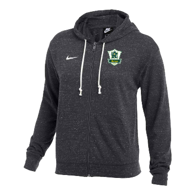 Women's Gym Vintage Full Zip Hoodie - Anthracite Image