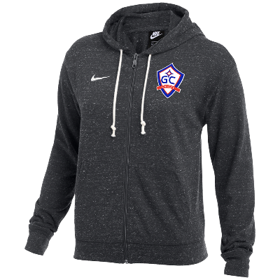 Women's Gym Vintage Full Zip Hoodie - Anthracite Image
