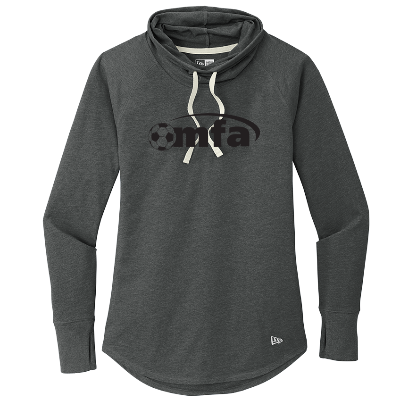Women's Cotton Blend Cowl Tee - Black Heather Image