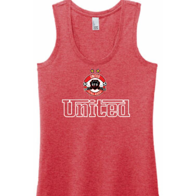 UFA Womens Perfect Tri Racerback Tank Red Frost Image