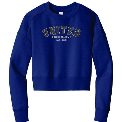 UFA Women's Perfect Fleece Cropped Crew- Tanzanite Image
