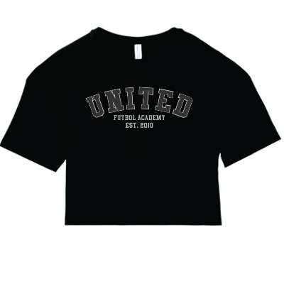 UFA Women's Jersey Crop Tee-Black Image