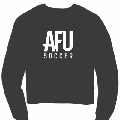 Women's Fleece Cropped Crew - Black Image