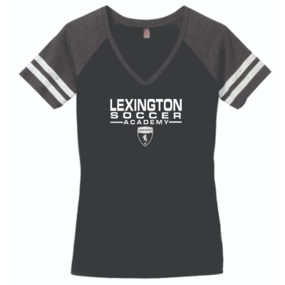Women's Game V-Neck Tee - Black/Charcoal Image