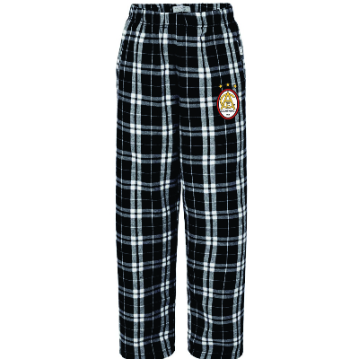 Flannel Plaid PJ Pants - Black/White Image