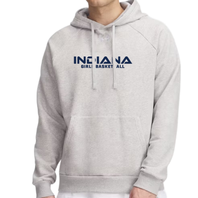 UA Rival Fleece Hoodie - Mod Gray Heather/White Image