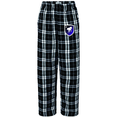 Flannel Plaid PJ Pants Black/White Image